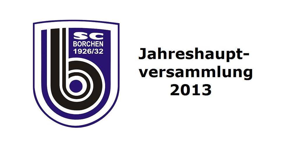 Jahreshauptversammlung 2013 Jahreshauptversammlung 2013